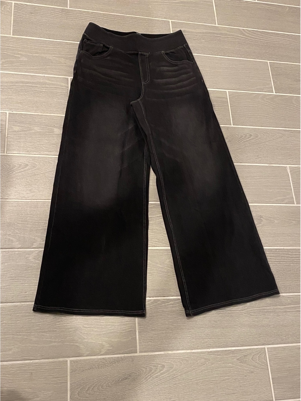Halara Black Wide Leg Pants with Stretch Waistband
